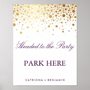 Faux Gold Foil Wedding Poster   Aangepaste aanbied