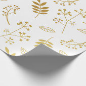 Faux Gold Foil White Cadeaupapier (Hoek)