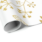 Faux Gold Foil White Cadeaupapier (Rol Hoek)