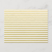 Faux Gold Foil White Stripes Pattern Briefkaart (Voorkant)