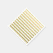 Faux Gold Foil White Stripes Pattern Servetten (Hoek)