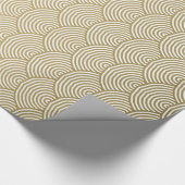 Faux Gold Foil witte cirkel ventilatorpatroon Cadeaupapier (Hoek)