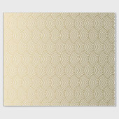 Faux Gold Foil witte cirkel ventilatorpatroon Cadeaupapier (Vlak)