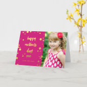 Faux Gold Foil XOXO | MOEDERDAG WENSKAART Kaart (Gele Bloem)