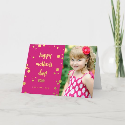 Faux Gold Foil XOXO | MOEDERDAG WENSKAART Kaart (Voorkant)