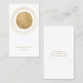 Faux Gold Foil Zon Visitekaartje (Voorkant / Achterkant)
