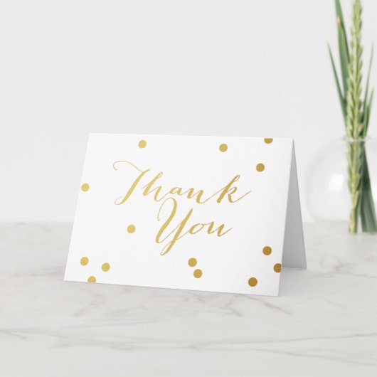 Faux Gold Folie Bedankt Card (Voorkant)