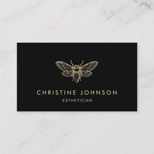 Faux Gold folie Bee Design logo Visitekaartje (Voorkant)