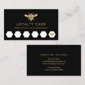 Faux Gold folie Bee Loyaliteit Card Visitekaartje (Voorkant / Achterkant)