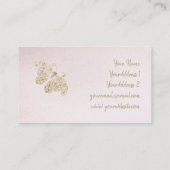 faux gold folie butterfly visitekaartje (Achterkant)