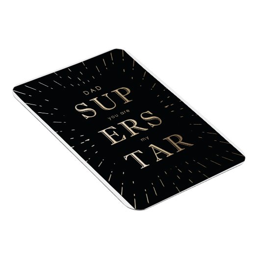 faux gold folie dad is superstar vaderdag magn magneet (Rechterzijde)