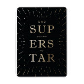faux gold folie dad is superstar vaderdag magn magneet (Verticaal)