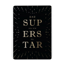 faux gold folie dad is superstar vaderdag magn