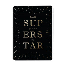 faux gold folie dad is superstar vaderdag magn magneet