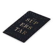 faux gold folie dad is superstar vaderdag magneet (Linkerzijde)