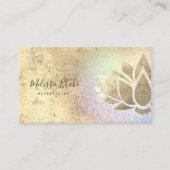 Faux Gold folie Decor op faux glitter regenboog Visitekaartje (Voorkant)