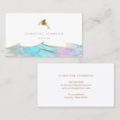 Faux Gold folie Dolfijn logo Visitekaartje (Voorkant / Achterkant)