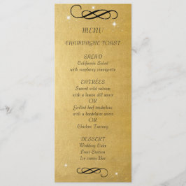 Faux Gold Folie, Elegant, bruiloft Menu