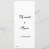 Faux Gold Folie, Elegant, bruiloft Menu (Achterkant)