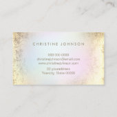 faux gold folie en pastel lotus estheticien visitekaartje (Achterkant)