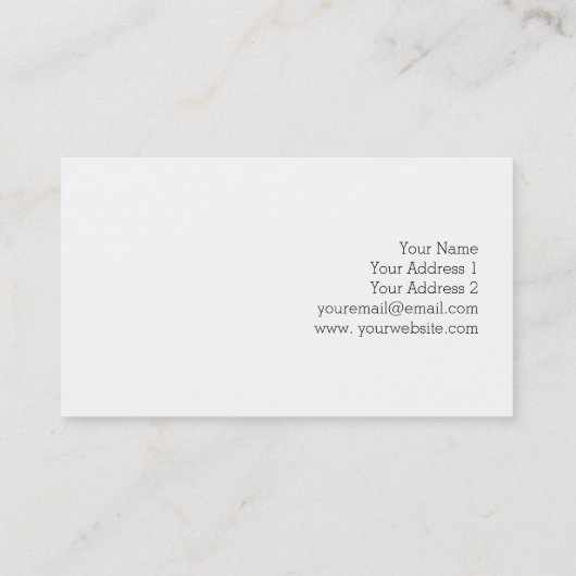 faux gold folie ferns pattern visitekaartje (Achterkant)