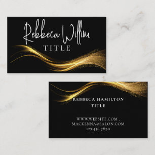 Faux Gold Folie Glitter Brush Stroke Professional Visitekaartje