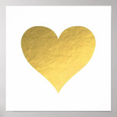 faux Gold folie hart Poster (Voorkant)