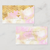 Faux Gold folie Honing Koningin Bijen Visitekaartje (Voorkant / Achterkant)