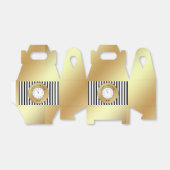 Faux Gold Folie Klok Midnight Gelukkig Nieuwjaar Bedankdoosjes (Uitgevouwen)