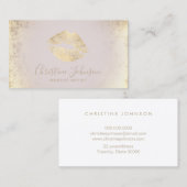 Faux Gold folie Lips Make-up Artiest Visitekaartje (Voorkant / Achterkant)