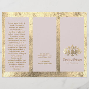faux gold folie lotus brochure