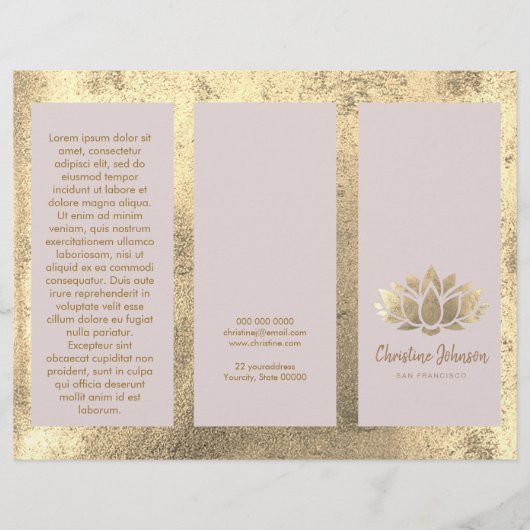 faux gold folie lotus brochure (Voorkant)
