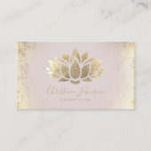faux gold folie lotus estheticus visitekaartje (Voorkant)