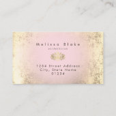 Faux Gold folie Lotus Flower logo Visitekaartje (Achterkant)