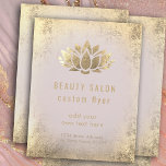 FAUX Gold folie lotus logo Flyer<br><div class="desc">Let op: dit product is gedrukt met NO REAL GOLD FOIL</div>