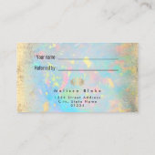 Faux Gold folie Lotus verwijzingskaart Visitekaartje (Achterkant)