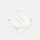 Faux gold folie marmer luxe modern bruiloft servetten (Hoek)