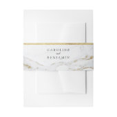 Faux gold folie marmer luxe modern bruiloft uitnodigingen wikkel (Voorkant Voorbeeld)