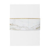 Faux gold folie marmer luxe modern bruiloft uitnodigingen wikkel (Achterkant Voorbeeld)