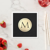Faux Gold Folie Monogram servetten (Insitu)