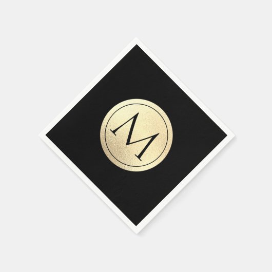 Faux Gold Folie Monogram servetten (Hoek)