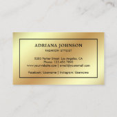 Faux Gold Folie Naaimachine Mode Stylist Visitekaartje (Achterkant)