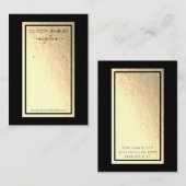 Faux Gold Folie Oorbel Display Visitekaartje (Voorkant / Achterkant)