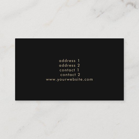 faux gold folie piano visitekaartje (Achterkant)