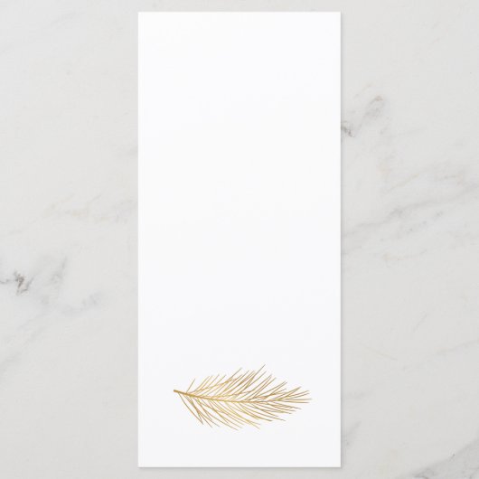 Faux Gold Folie Pine Cones & Pine Needles Menu Kaa (Achterkant)