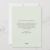 Faux Gold Folie Pine Naalden Krans Foto Feestdagenkaart (Achterkant)