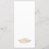 Faux Gold Folie Pine Needles Menu Kaart (Achterkant)