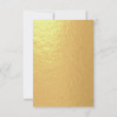 Faux Gold Folie QR Code Zwart Script Luxe Huwelijk RSVP Kaartje (Achterkant)