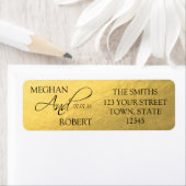 Faux Gold Folie Save the Date bruid bruidegom Adre Etiket (Insitu)