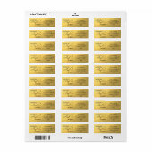 Faux Gold Folie Save the Date bruid bruidegom Adre Etiket (Full Sheet)